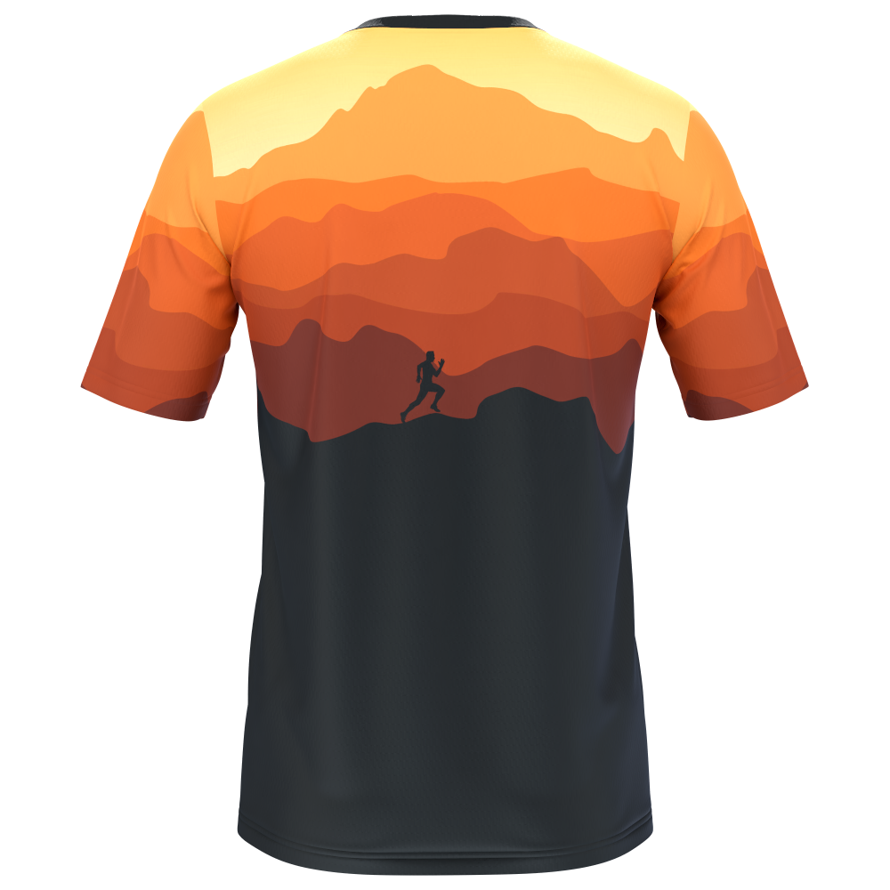 Men's Ride Free Sunset Short Sleeve Running Shirt