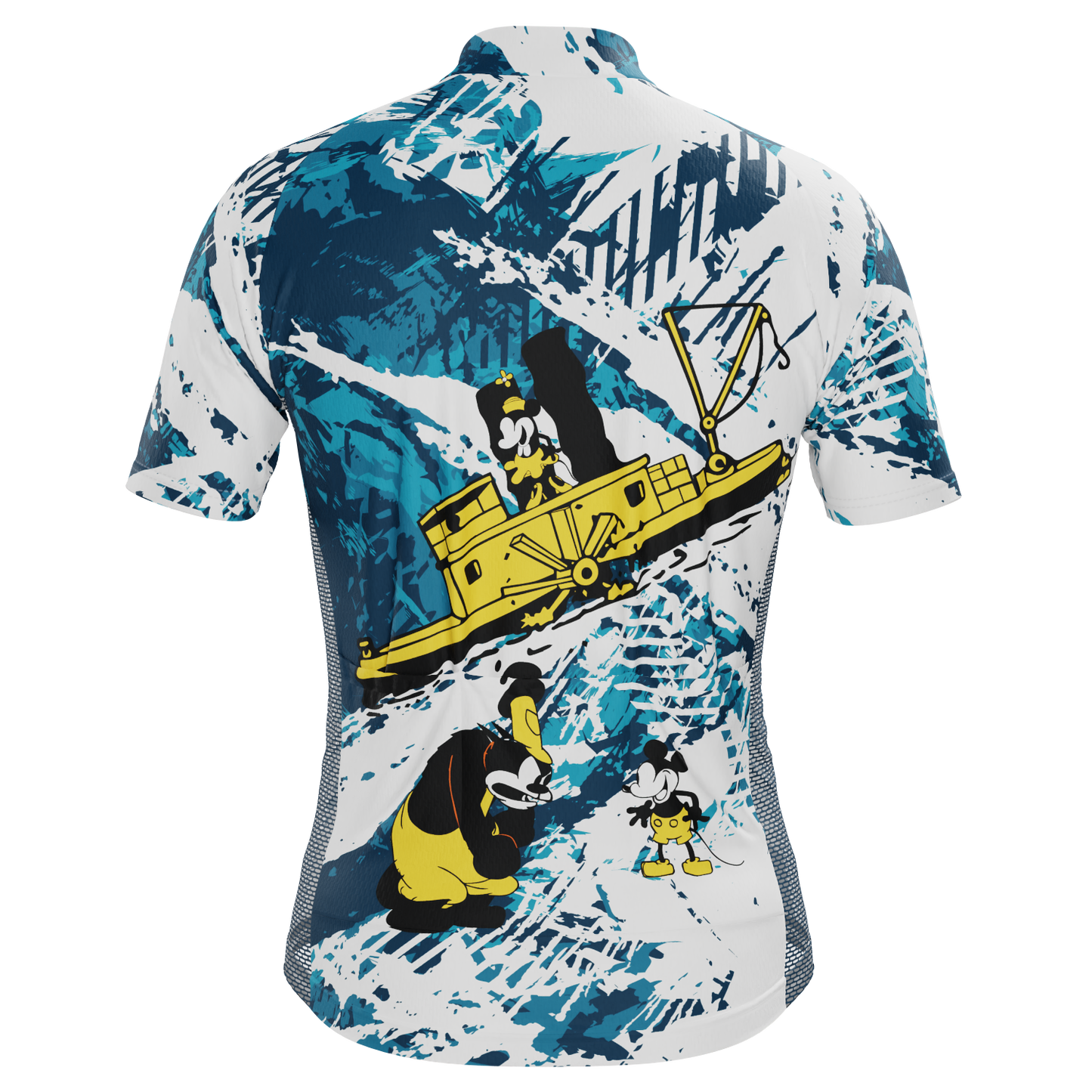 Men's Steamboat Willie in The Sea Short Sleeve Cycling Jersey