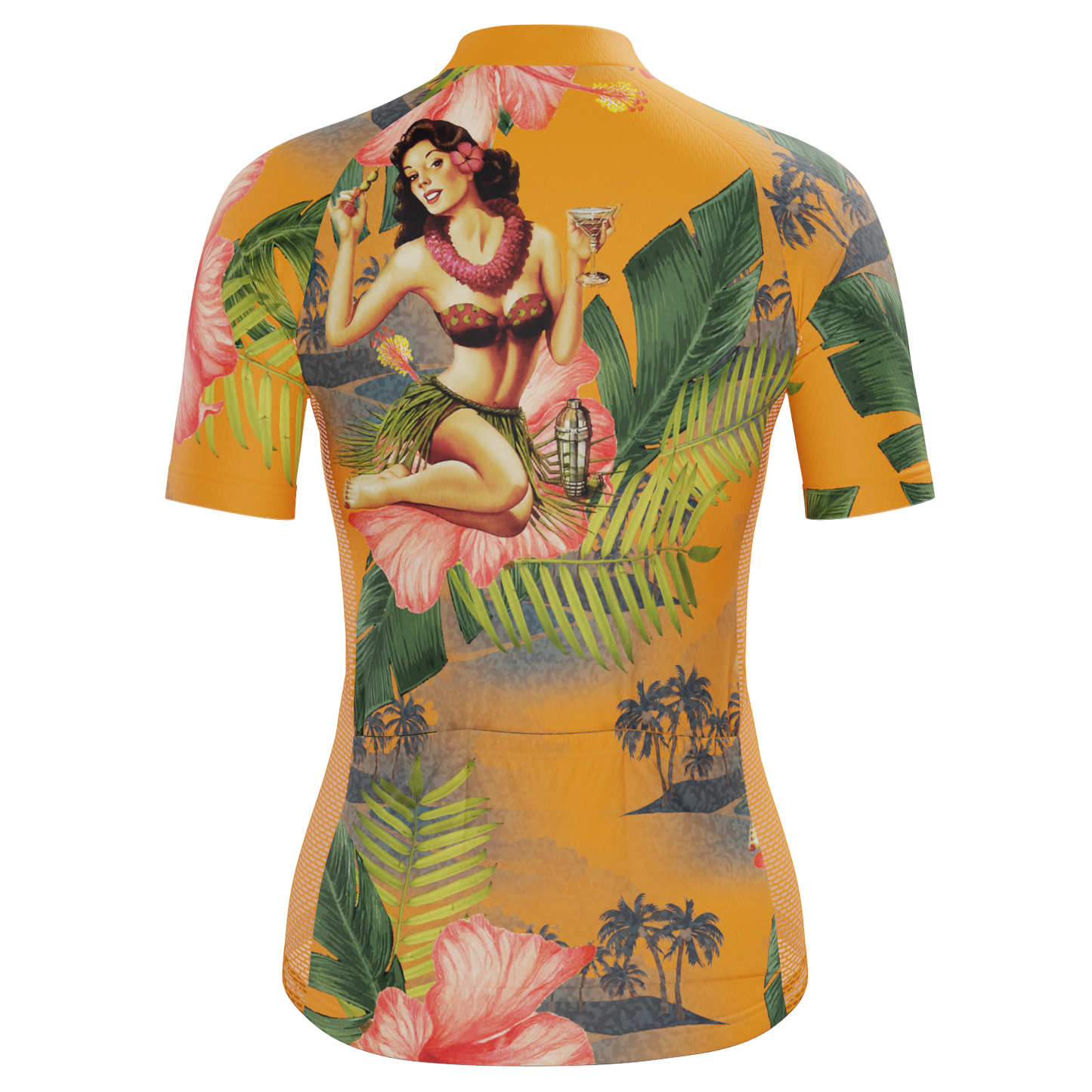 Women's Aloha Flowers Short Sleeve Cycling Jersey