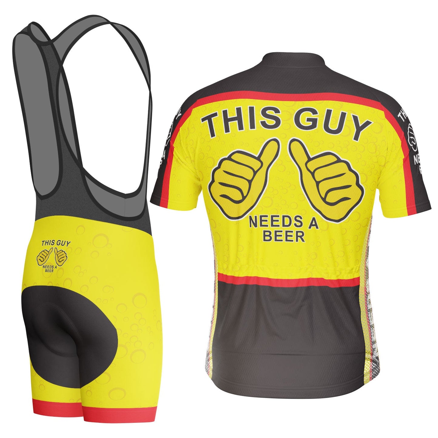 Men's This Guy Needs a Beer 2 Piece Cycling Kit