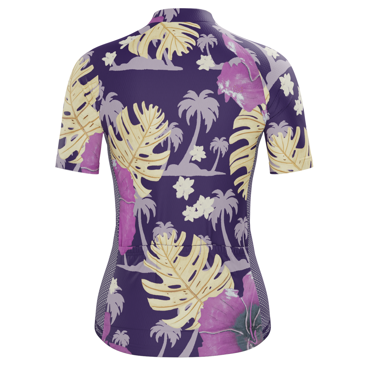 Women's Palmtree Leaves Short Sleeve Cycling Jersey