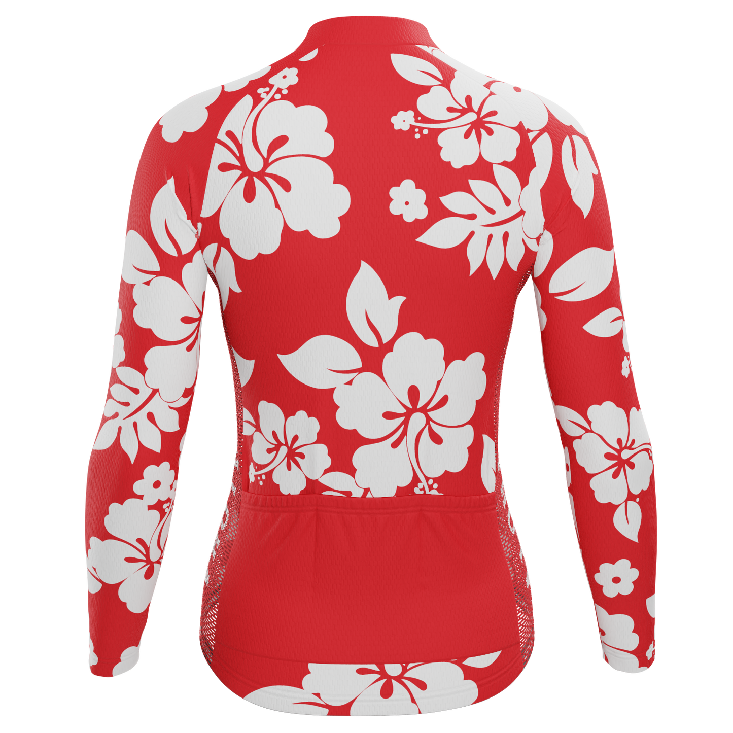 Women's Hawaiian Aloha Floral Long Sleeve Cycling Jersey
