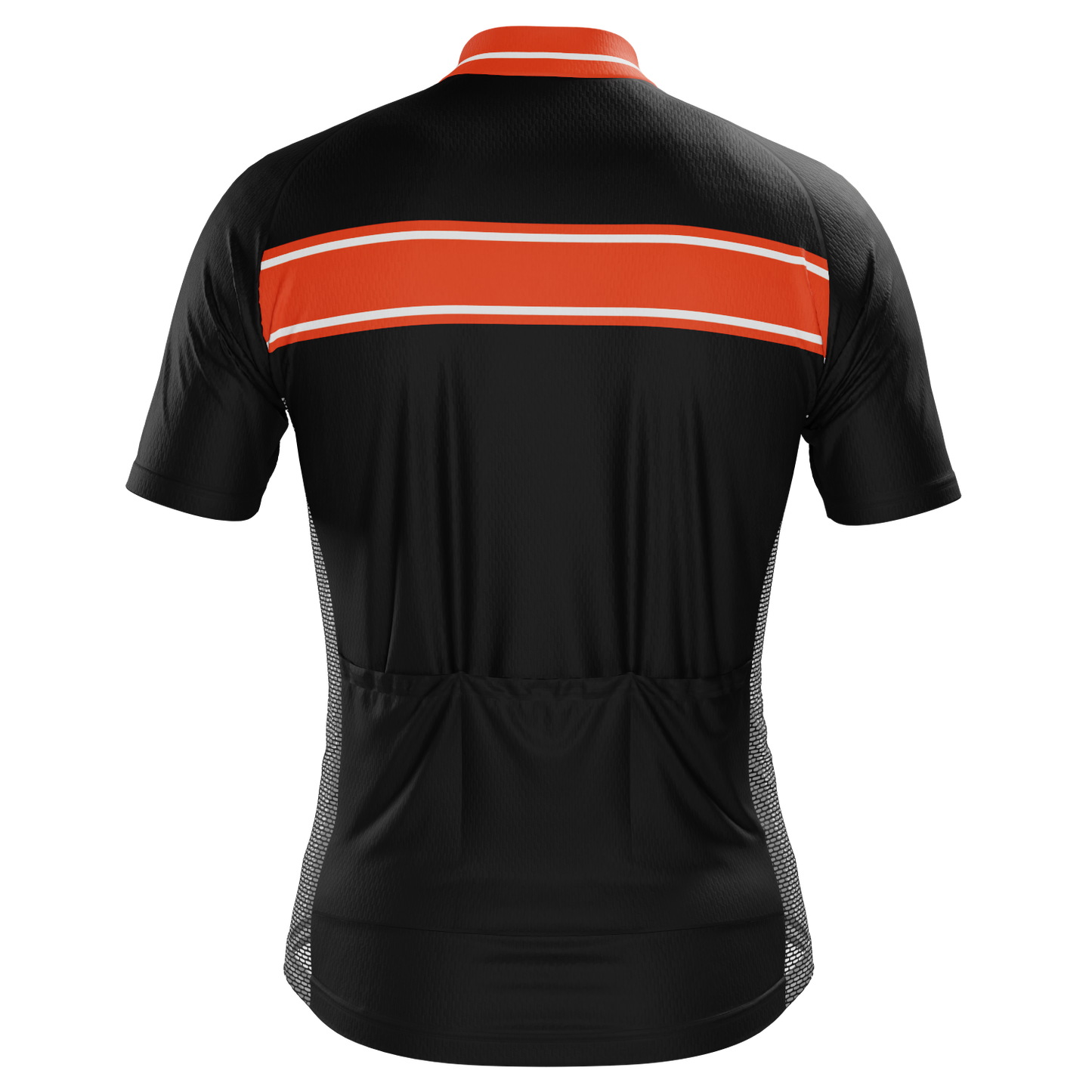 Men's Red & Black Strip Short Sleeve Cycling Jersey