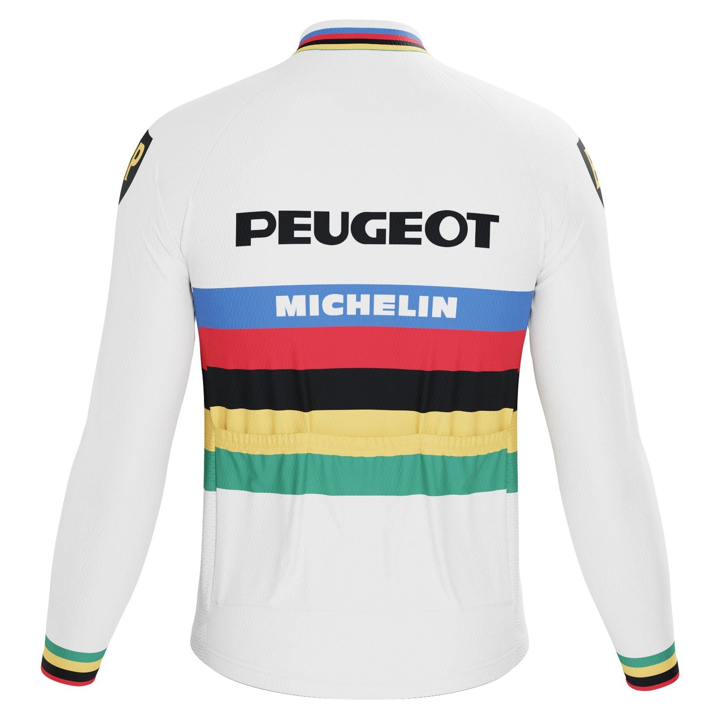 Men's Peugeot BP Michelin Retro Classic Long Sleeve Cycling Jersey