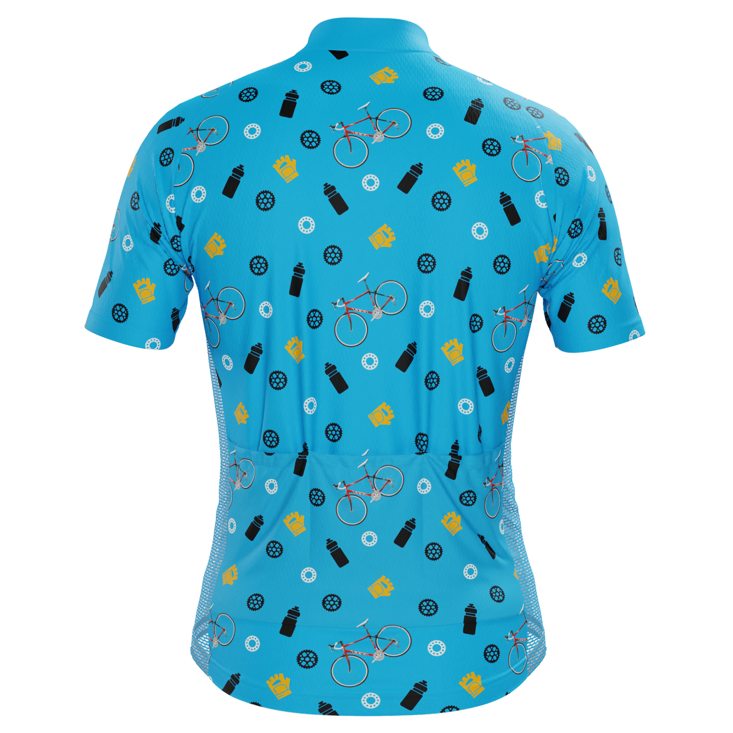 Men's Custom Bike & Gears Design Personalized Short Sleeve Cycling Jersey