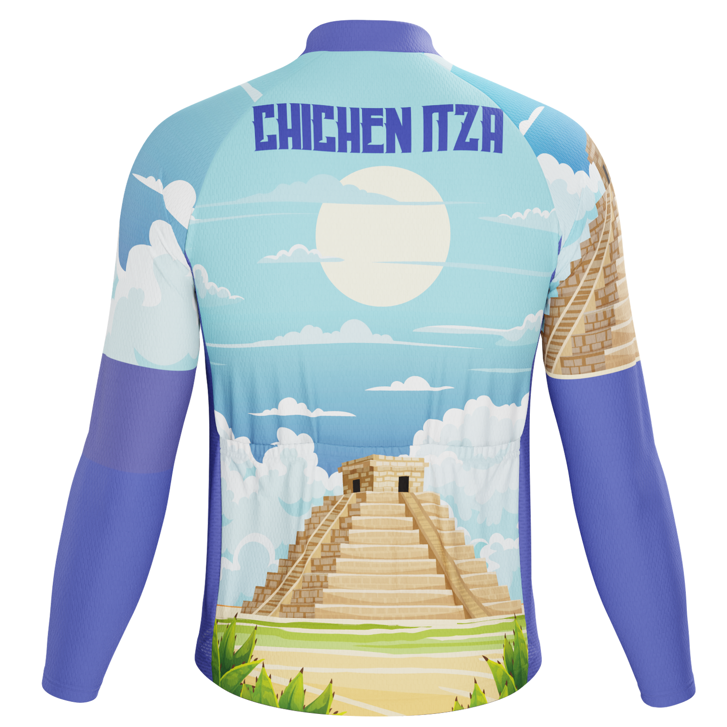 Men's Around The World - Chichen Itza Long Sleeve Cycling Jersey