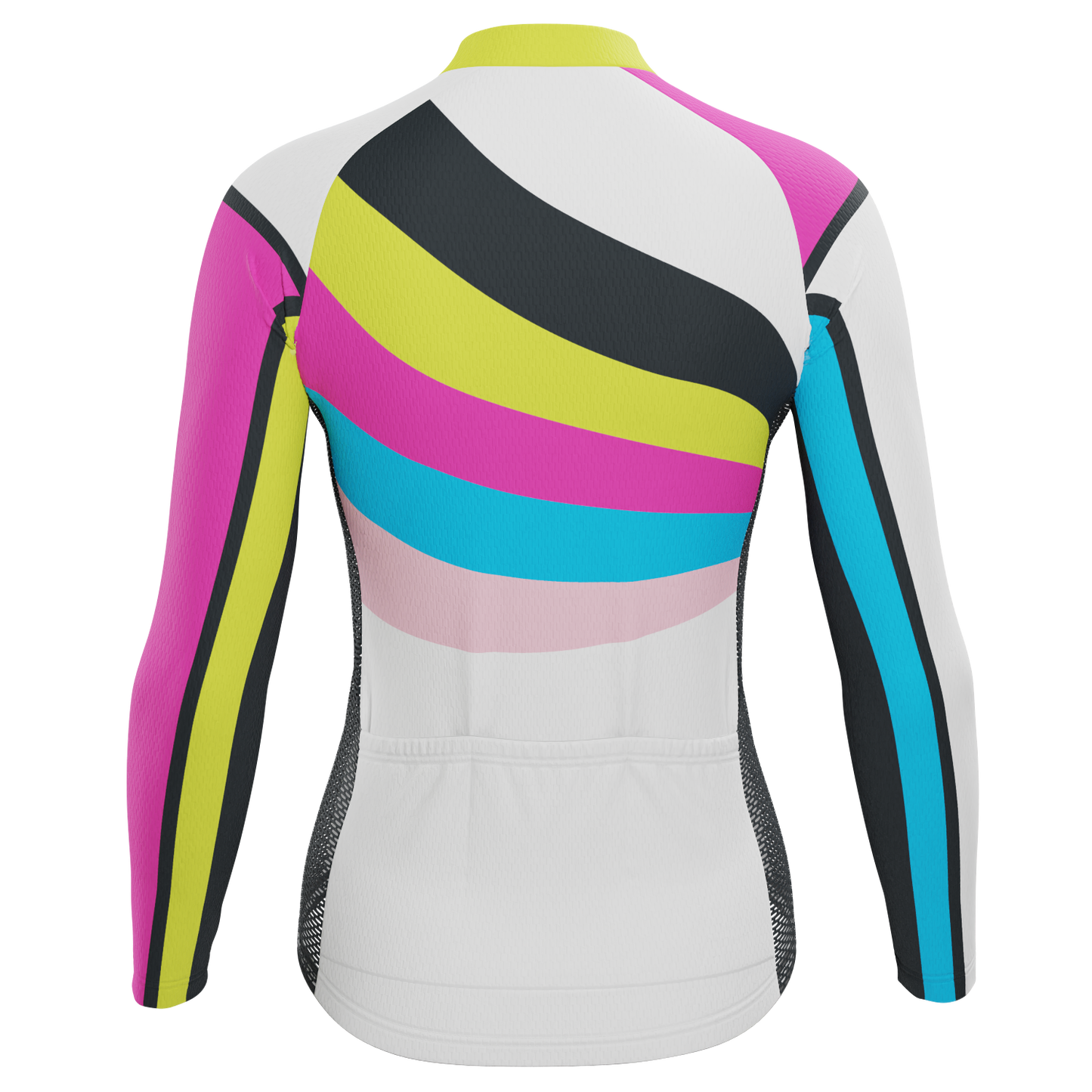 Women's Rainbow Swirl Long Sleeve Cycling Jersey