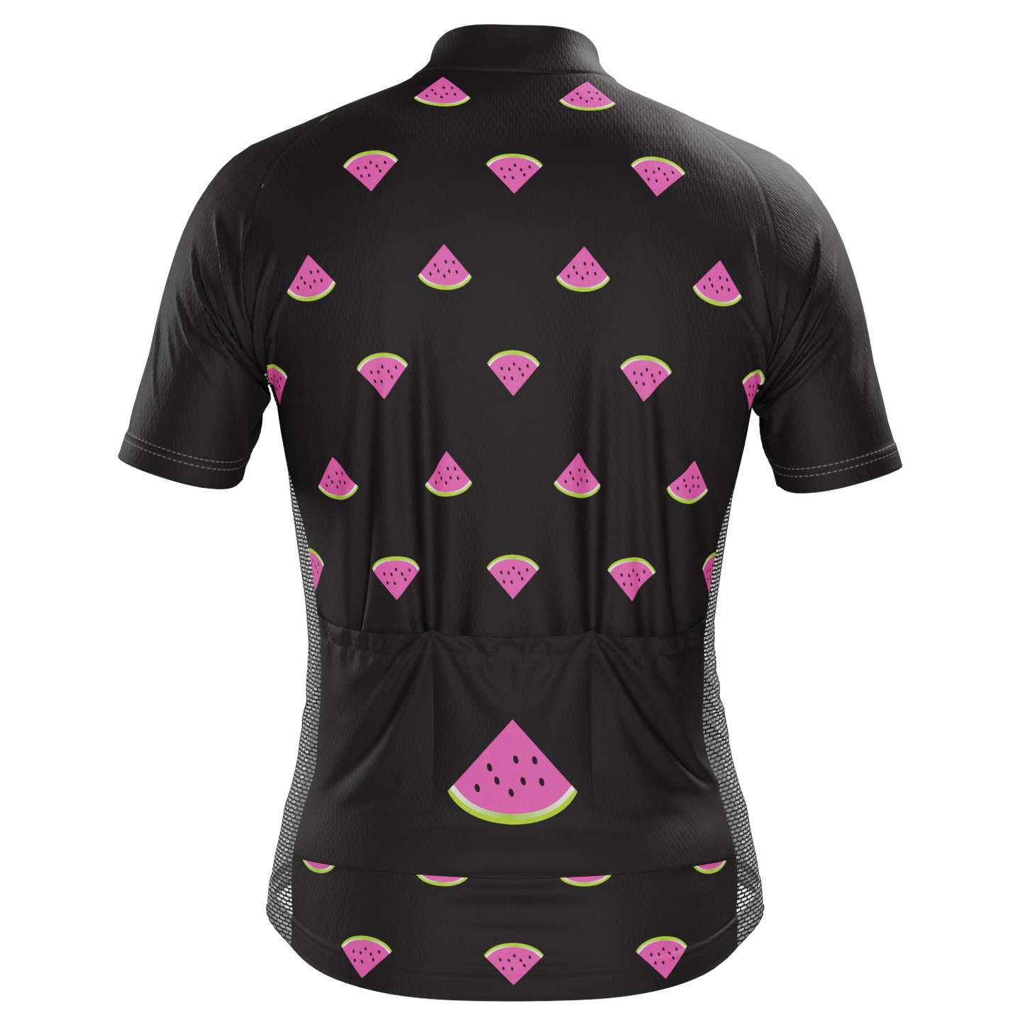 Men's Watermelon Black Short Sleeve Cycling Jersey
