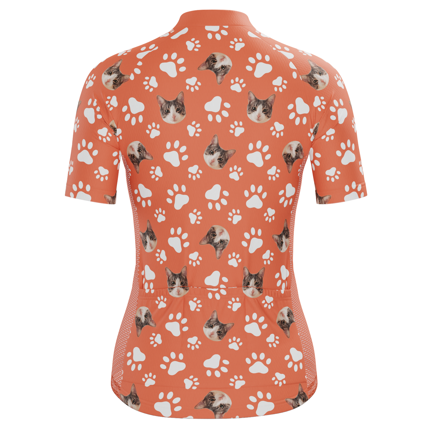 Women's Custom Pet Paws Design Personalized Short Sleeve Cycling Jersey