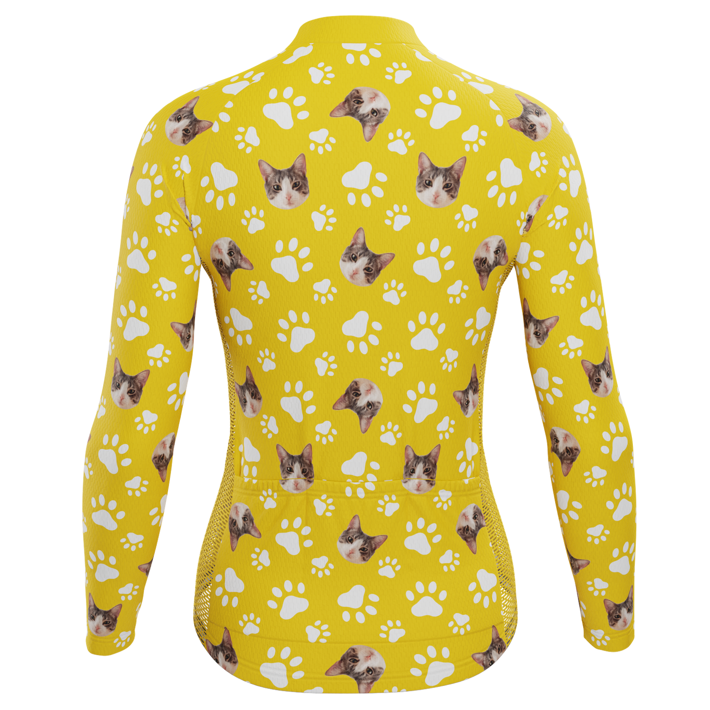 Women's Custom Pet Paws Design Personalized Long Sleeve Cycling Jersey