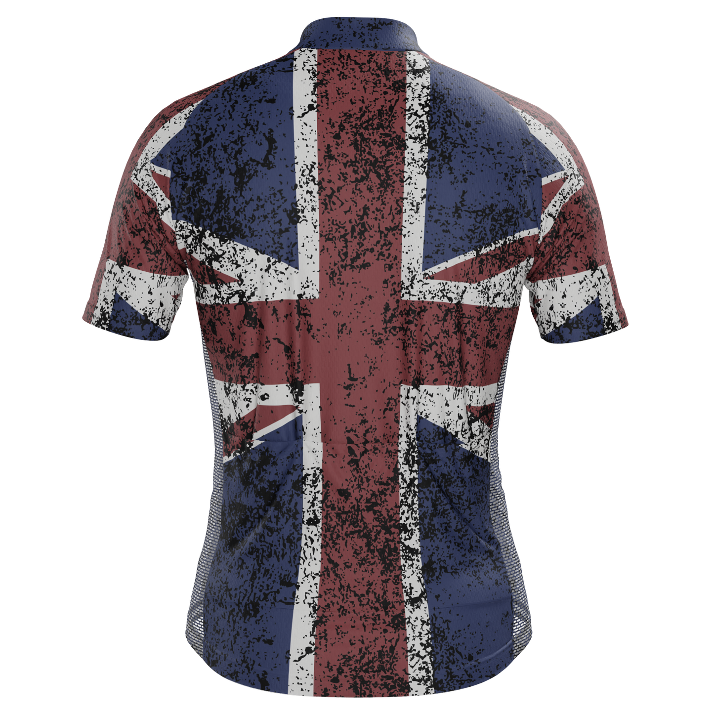 Men's UK Distressed Union Jack Short Sleeve Cycling Jersey