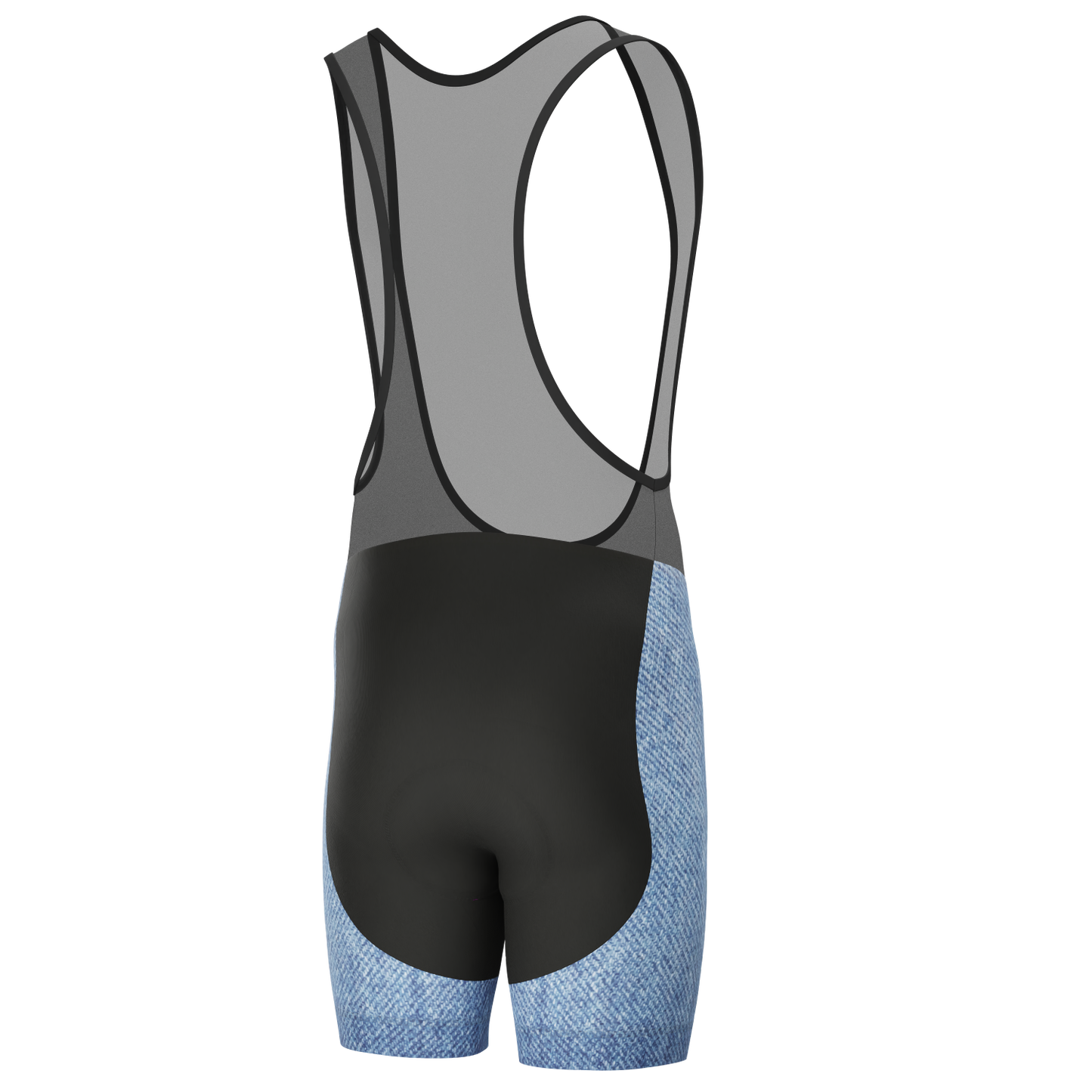 Men's Denim Gel Padded Cycling Bib