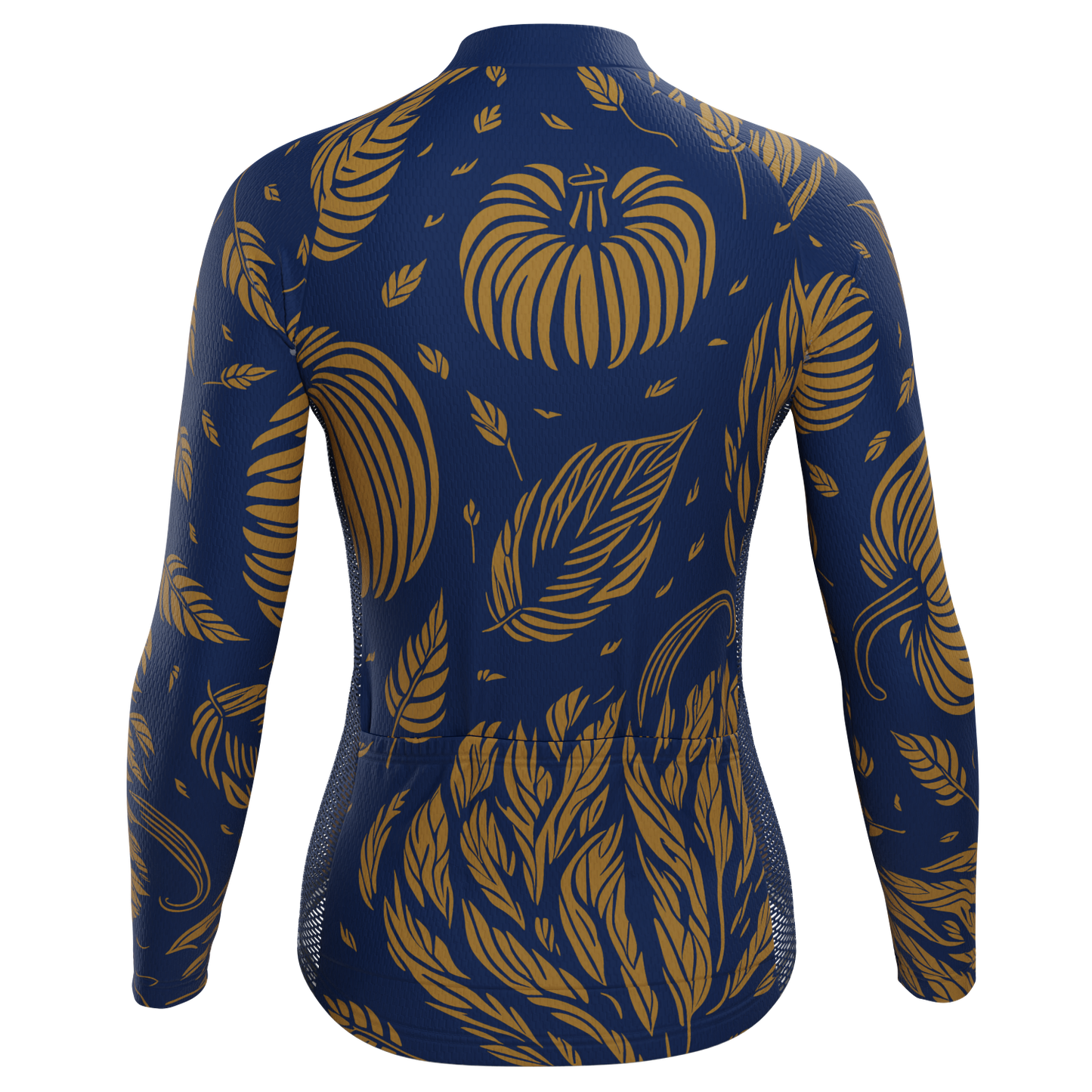 Women's Fall Pumpkins Long Sleeve Cycling Jersey