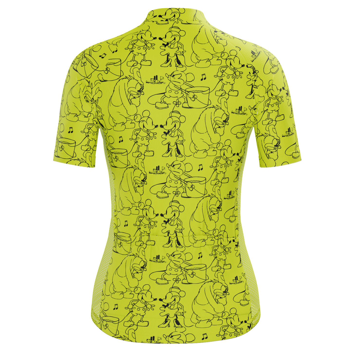Women's Steamboat Willie Sketches Short Sleeve Cycling Jersey