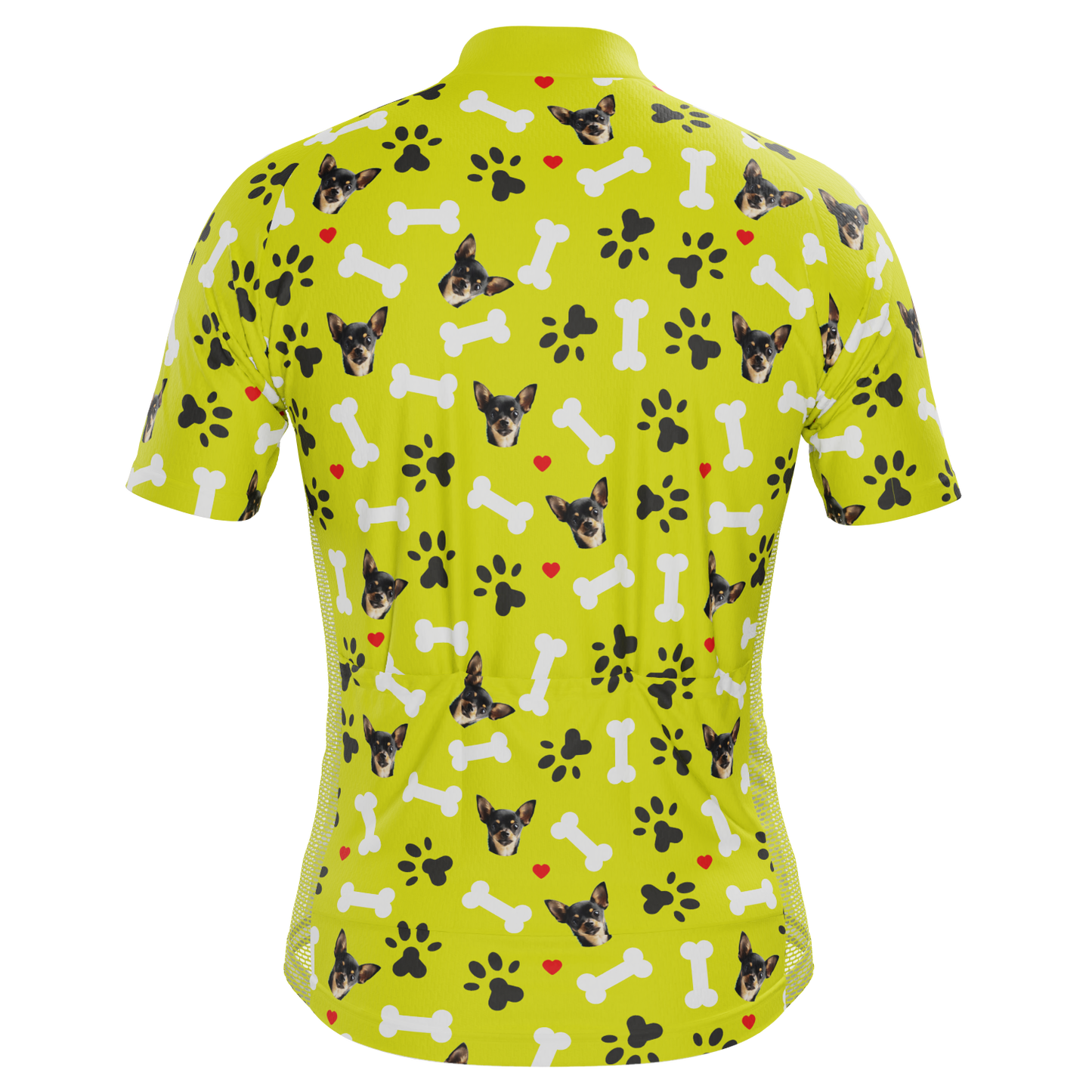 Men's Custom Pet Bones Design Personalized Short-Sleeve Cycling Jersey