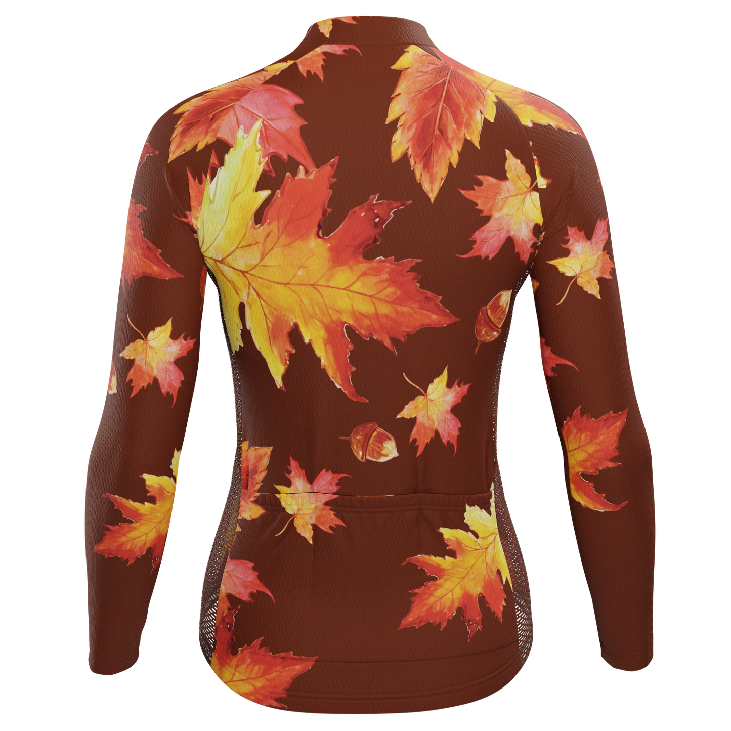Women's Autumn Acorns Long Sleeve Cycling Jersey