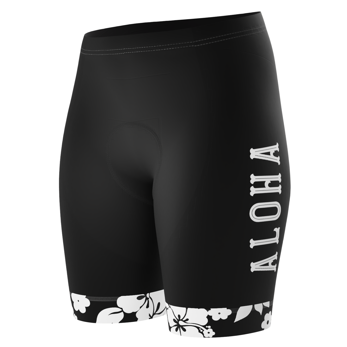 Women's Hawaiian Aloha Floral Gel Padded Cycling Shorts