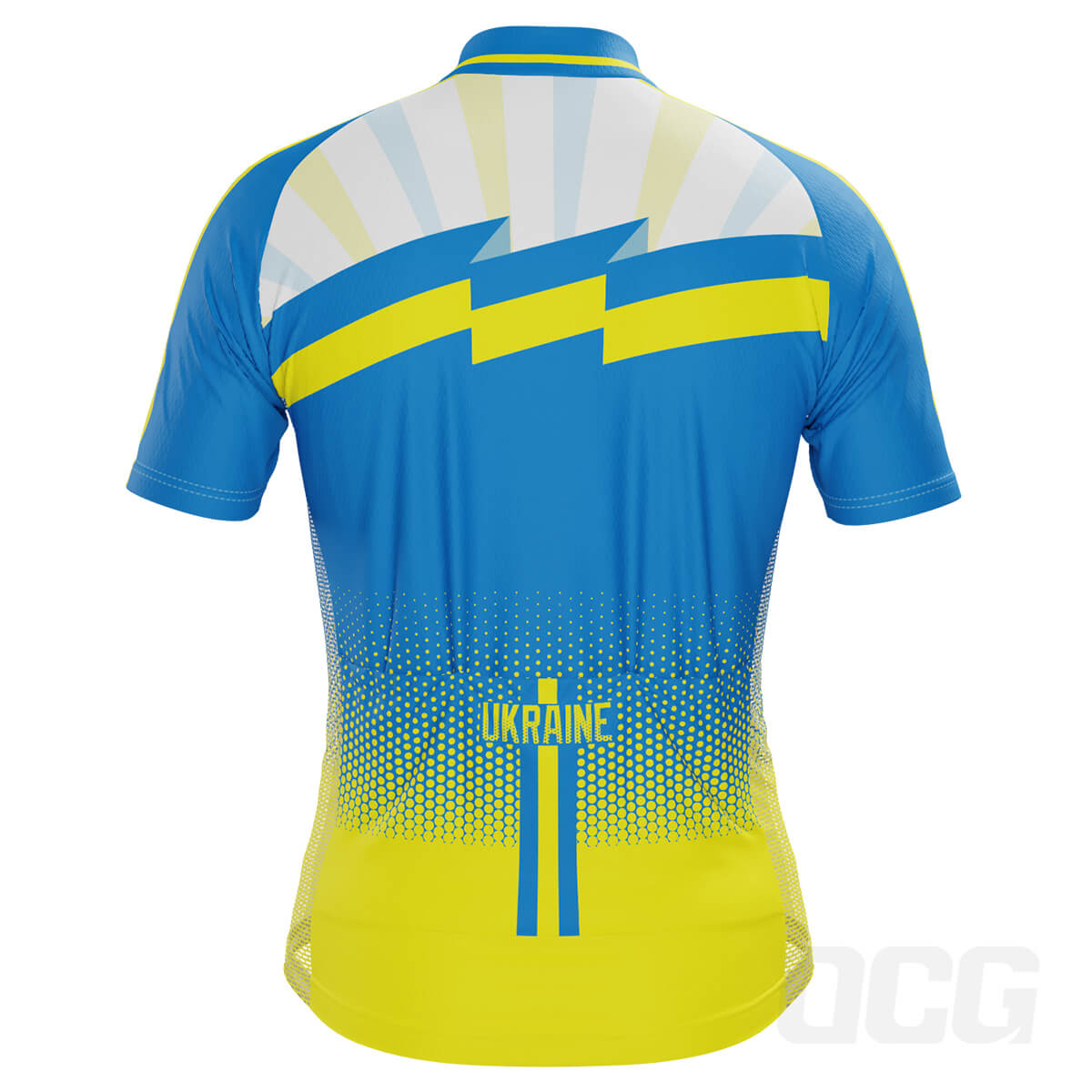 Men's World Countries Team Ukraine Icon Short Sleeve Cycling Jersey
