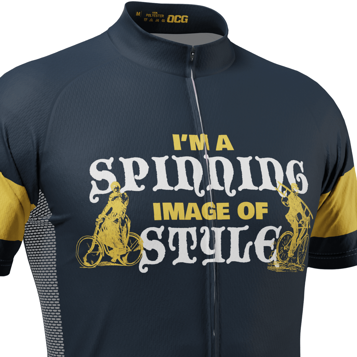 Men's I'm a Spinning Image of Style Short Sleeve Cycling Jersey