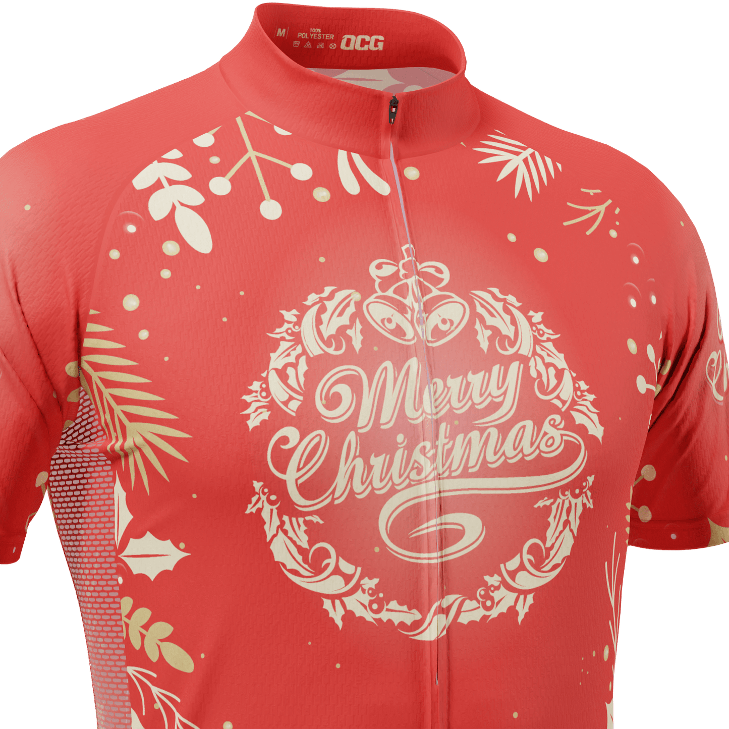 Men's Feliz Navidad Short Sleeve Cycling Jersey