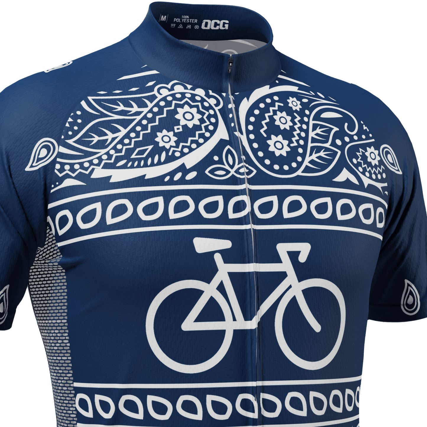 Men's Custom Bandana Style Design Short Sleeve Cycling Jersey