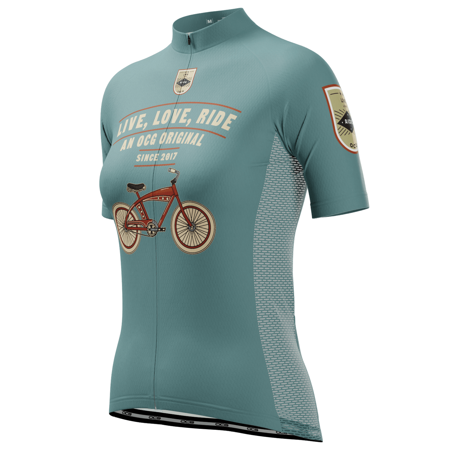 Women's Live, Love, Ride, Retro Short Sleeve Cycling Jersey