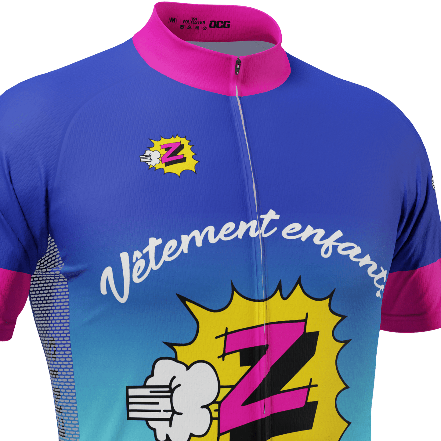 Men's Vetements Enfants Team Z Retro Short Sleeve Cycling Jersey