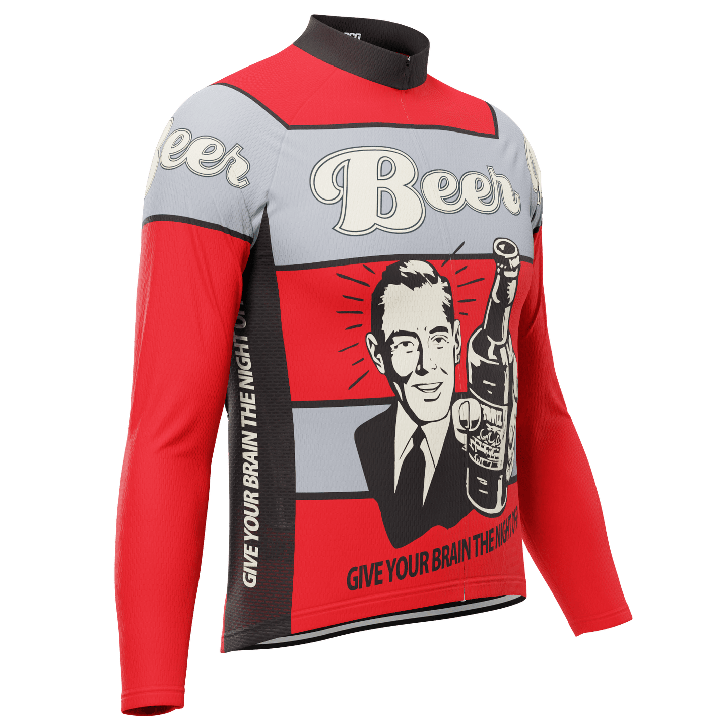 Men's Night Off Beer Long Sleeve Cycling Jersey