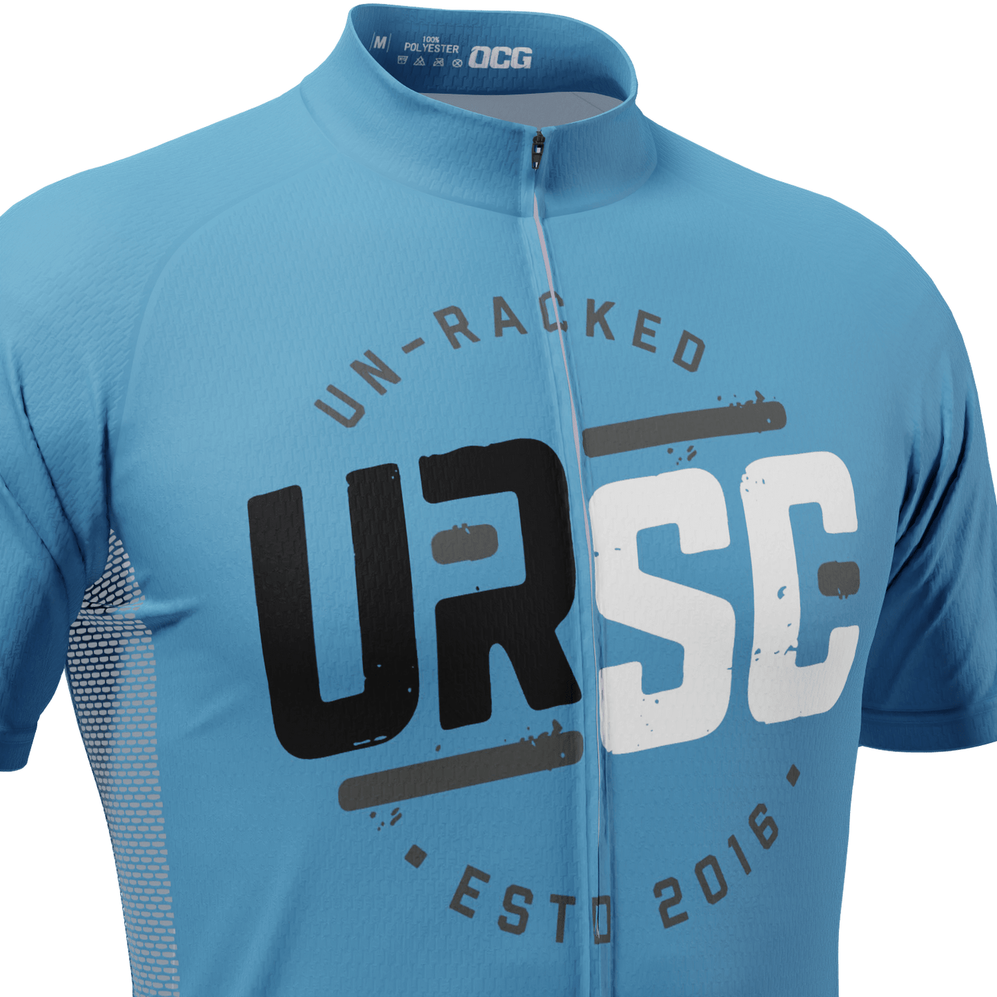 Men's URSC Blue & Black Short Sleeve Cycling Jersey