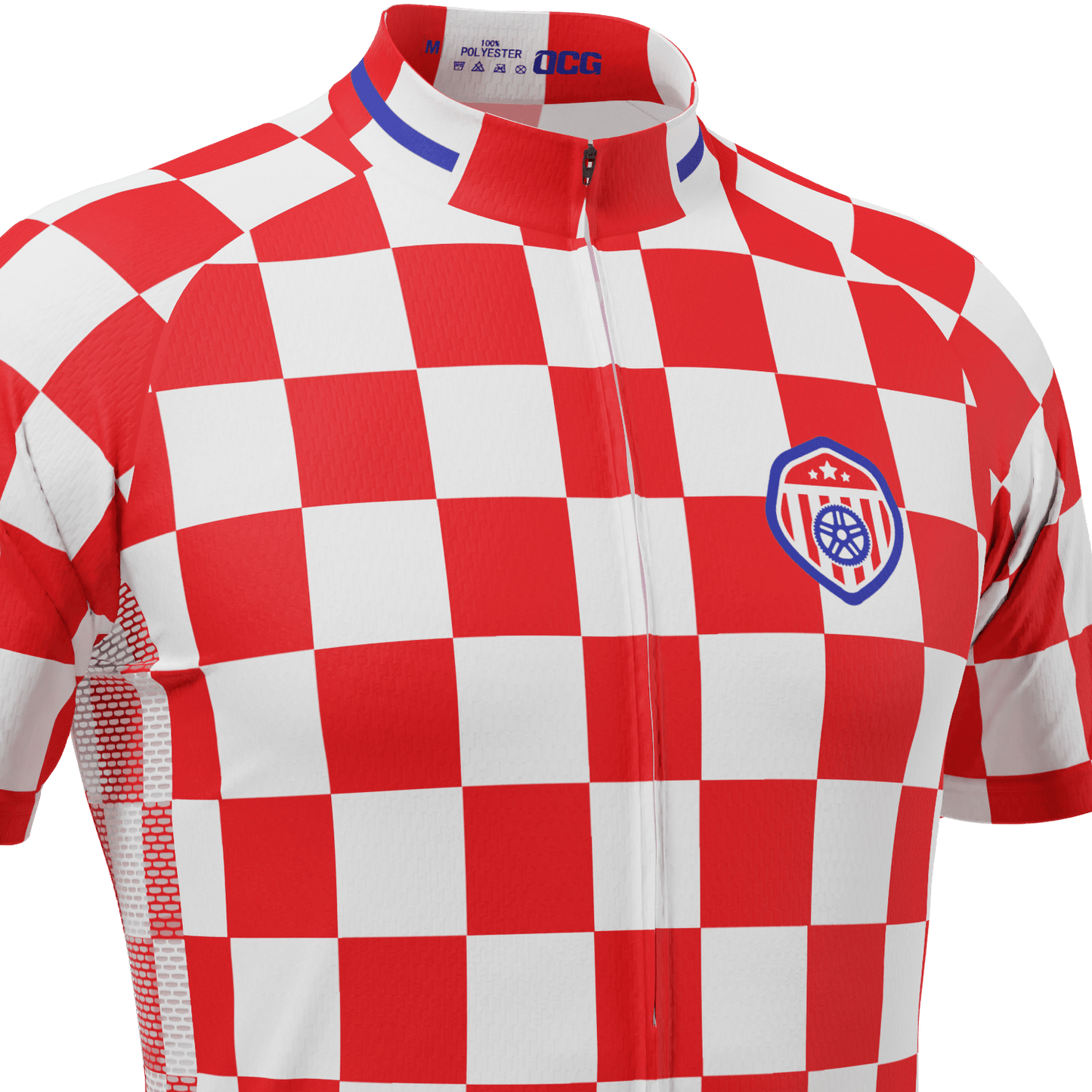 Men's Croatia Soccer Short Sleeve Cycling Jersey