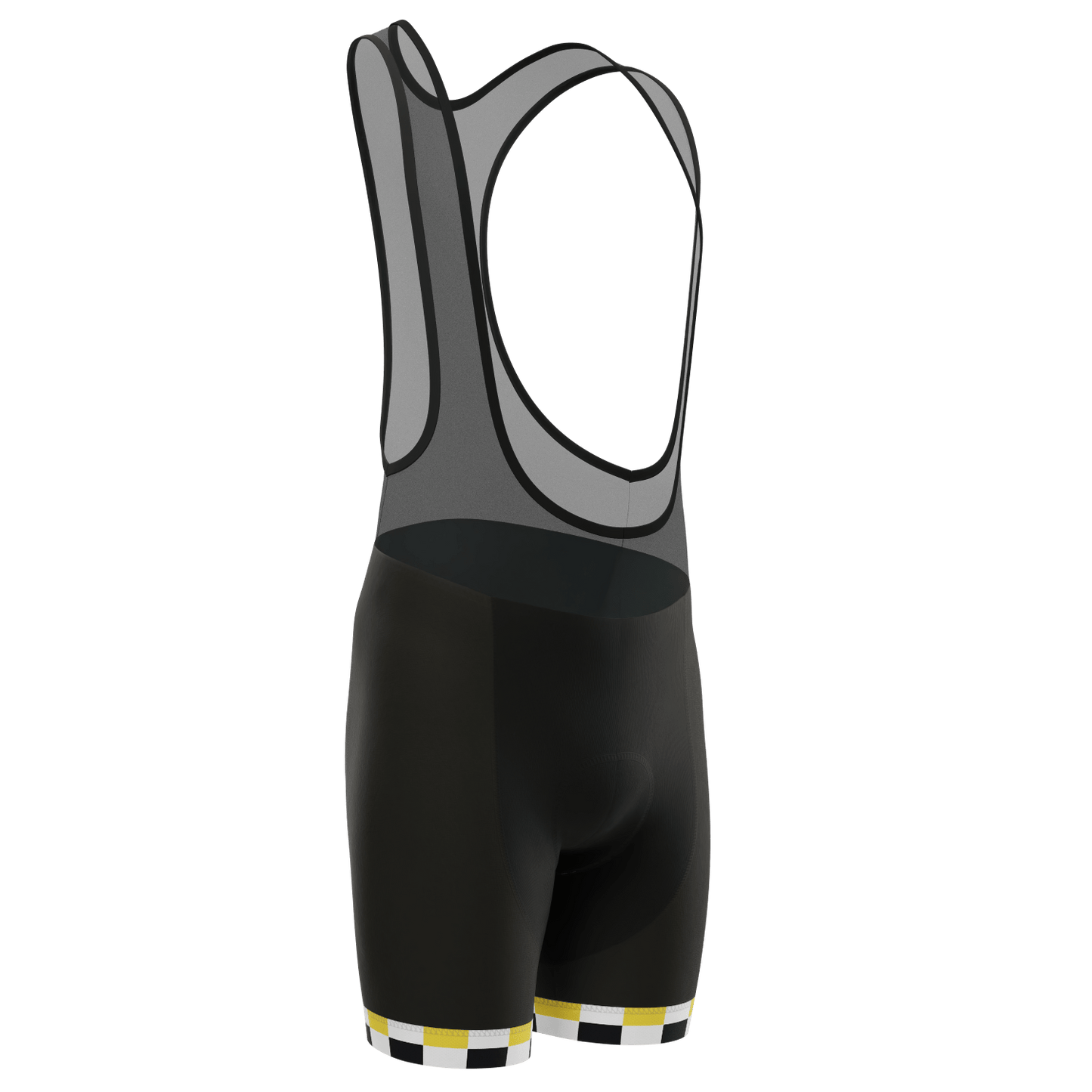 Men's Checkered Plaid Gel Padded Cycling Bib