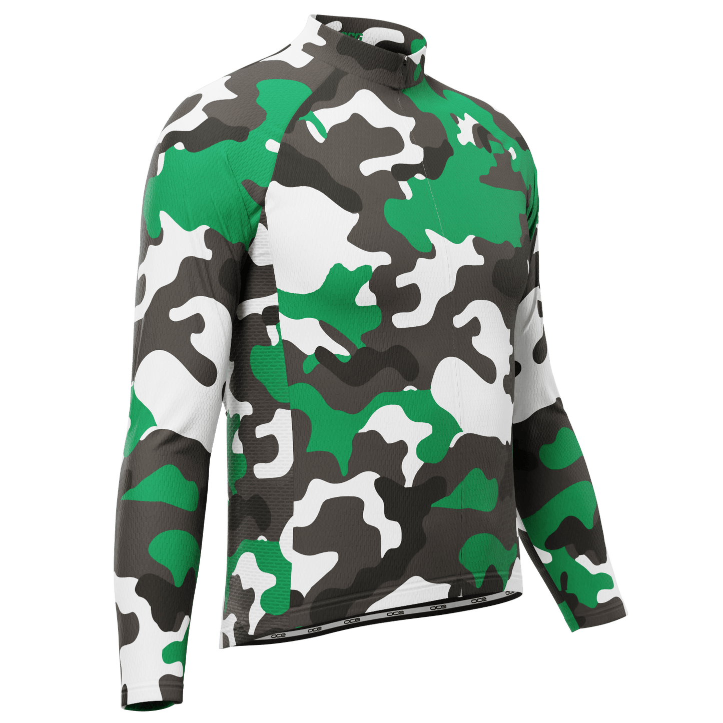 Men's Camouflage Winter Forest Long Sleeve Cycling Jersey