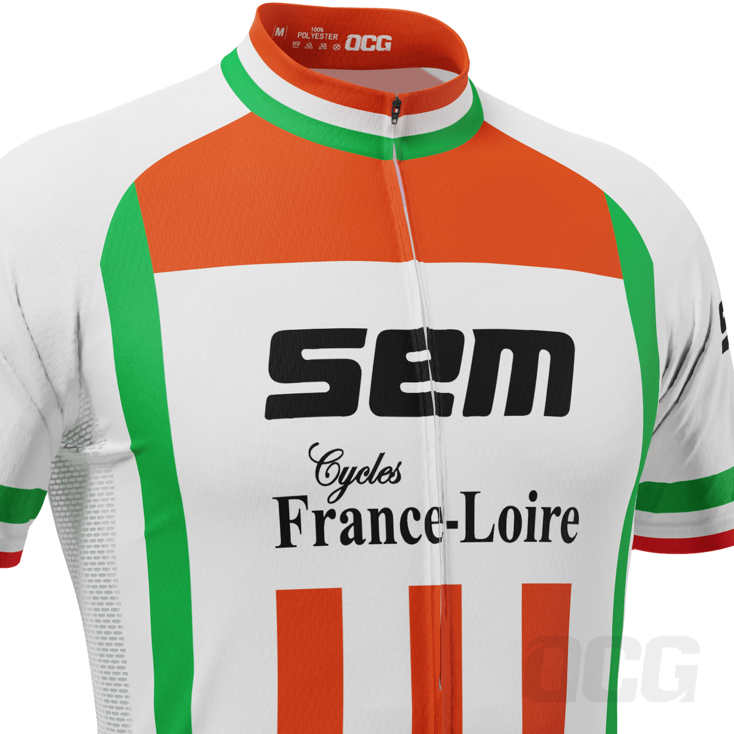 Men's Retro Sem Cycles France Loire Short Sleeve Cycling Jersey