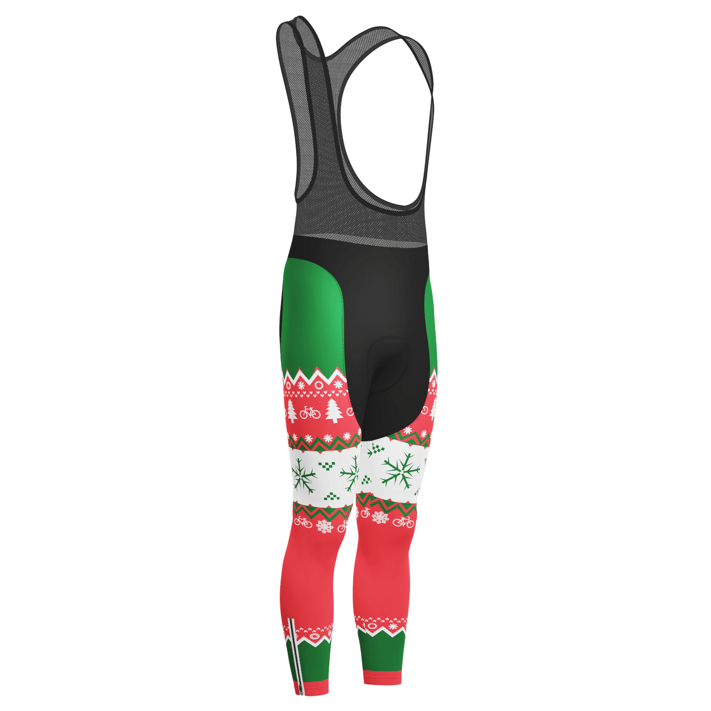 Men's Ugly Christmas Sweater Gel Padded Cycling Bib-Tights