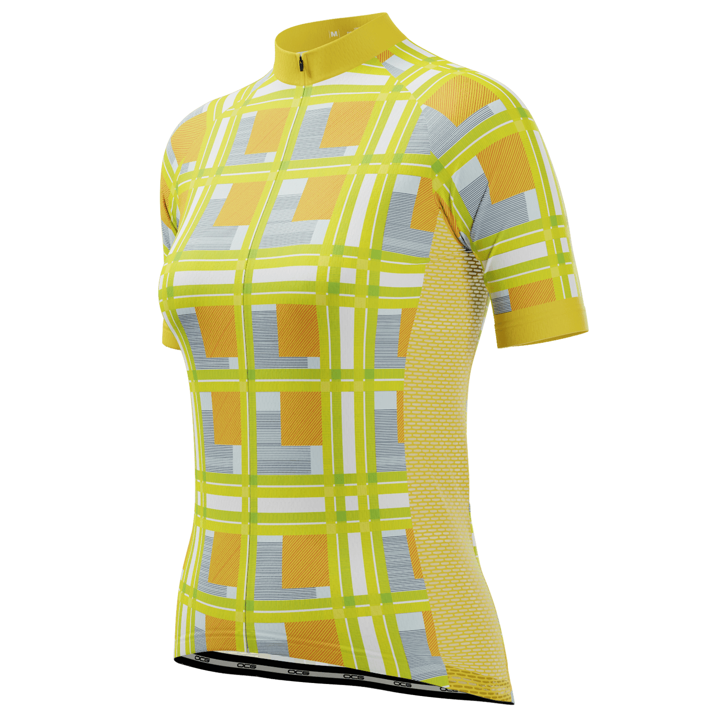 Women's Criss-Crossed Tartan Short Sleeve Cycling Jersey