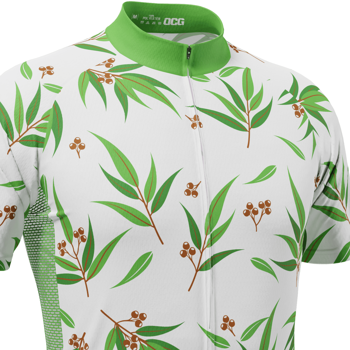 Men's Australian Eucalyptus Leaf Short Sleeve Cycling Jersey