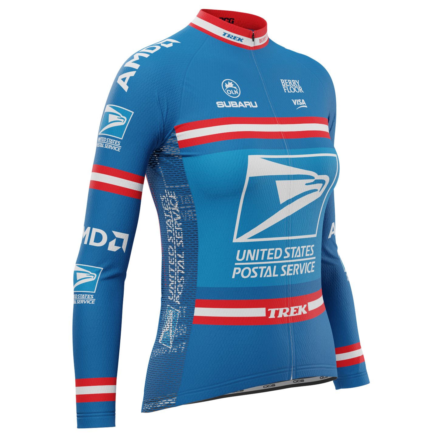 Women's Retro US Postal Long Sleeve Cycling Jersey
