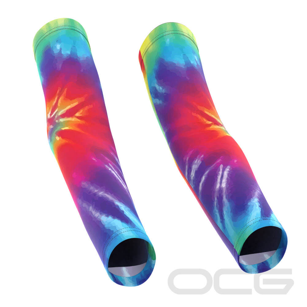 Unisex Tie Dye Quick Dry Cycling Arm-Warmers