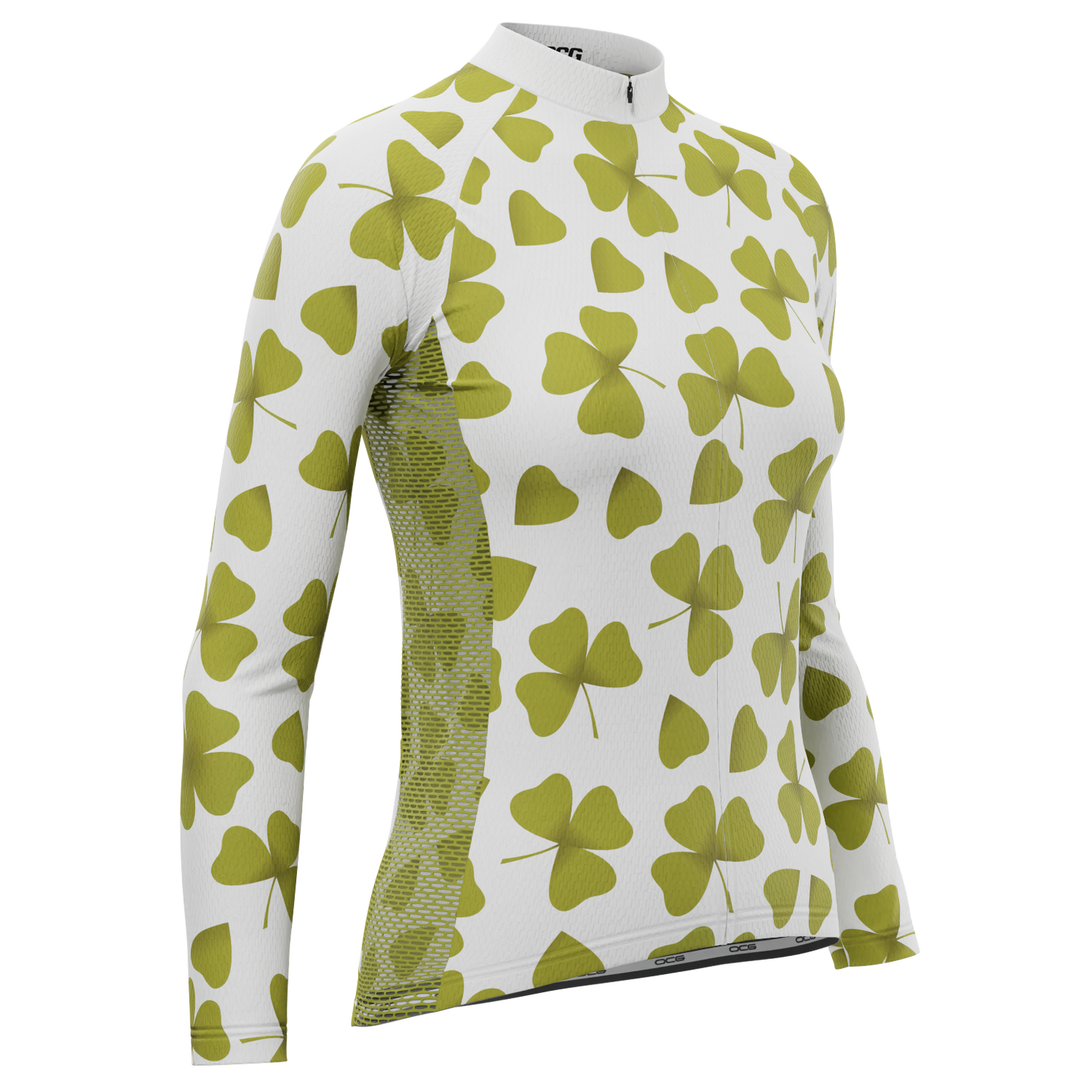 Women's Three Leaf Clover Long Sleeve Cycling Jersey