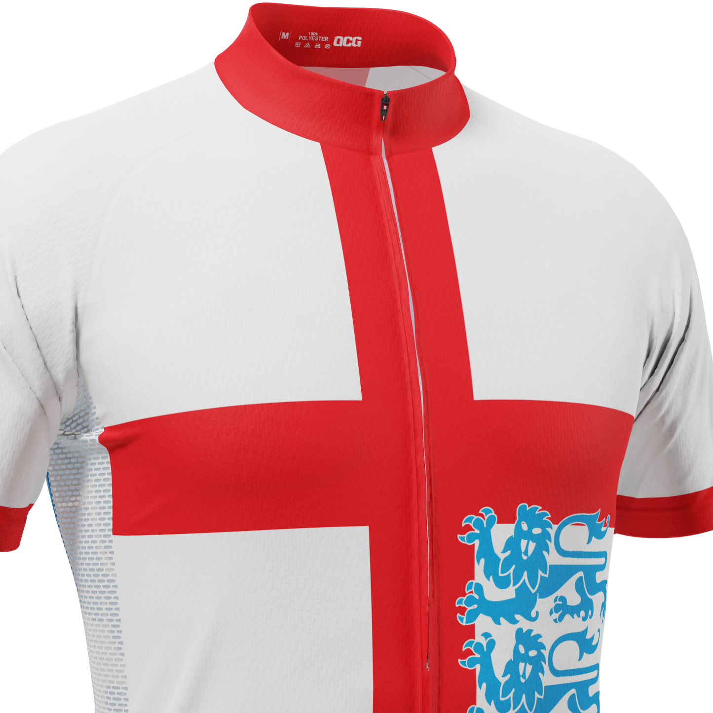 Men's Three Lions England National Flag Short Sleeve Cycling Jersey