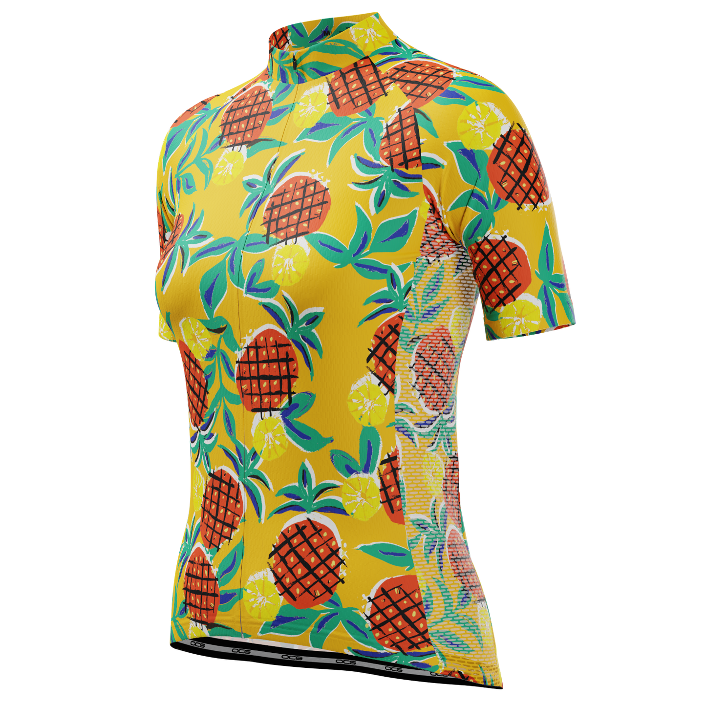 Women's Pineapple Fun Short Sleeve Cycling Jersey
