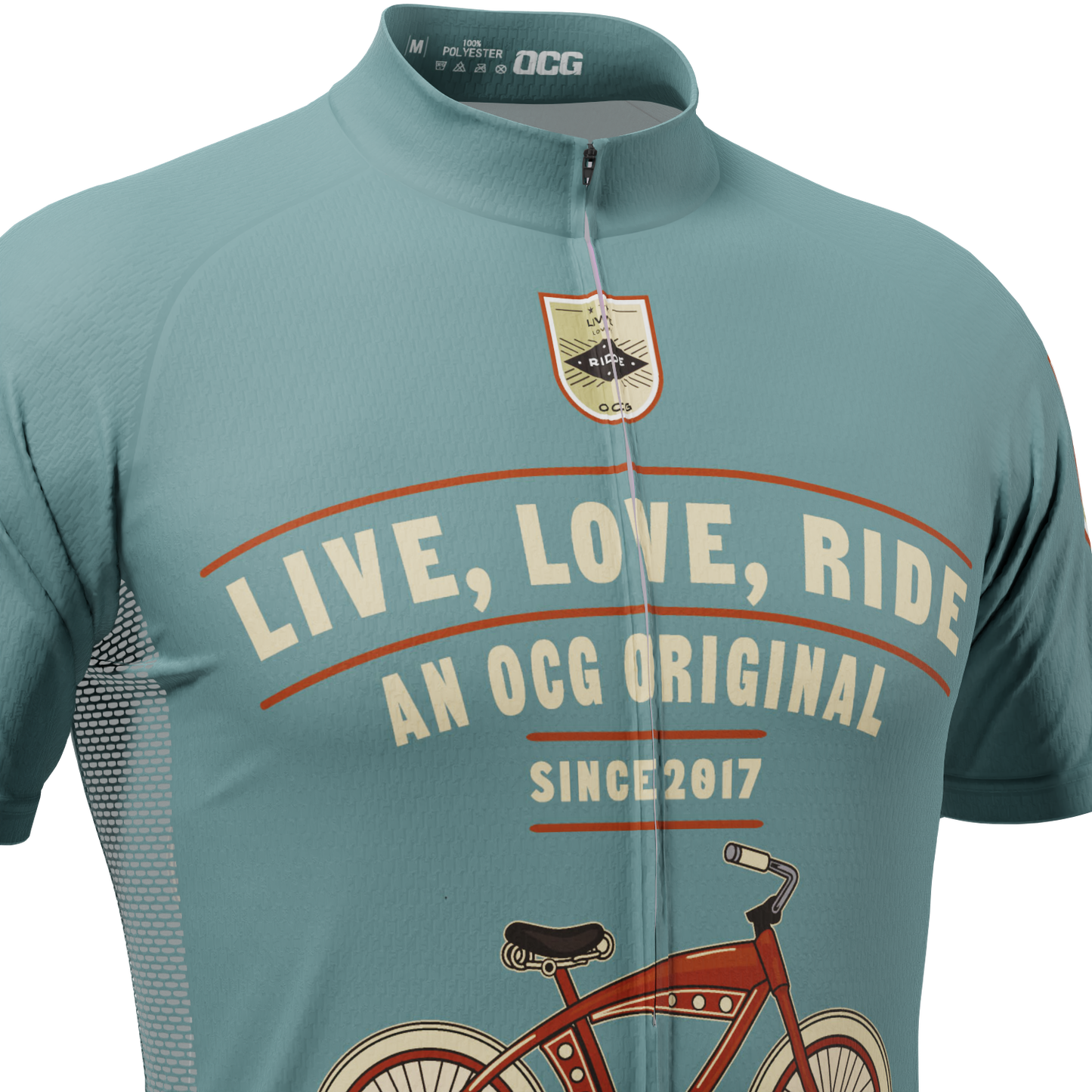 Men's Live, Love, Ride, Retro Short Sleeve Cycling Jersey