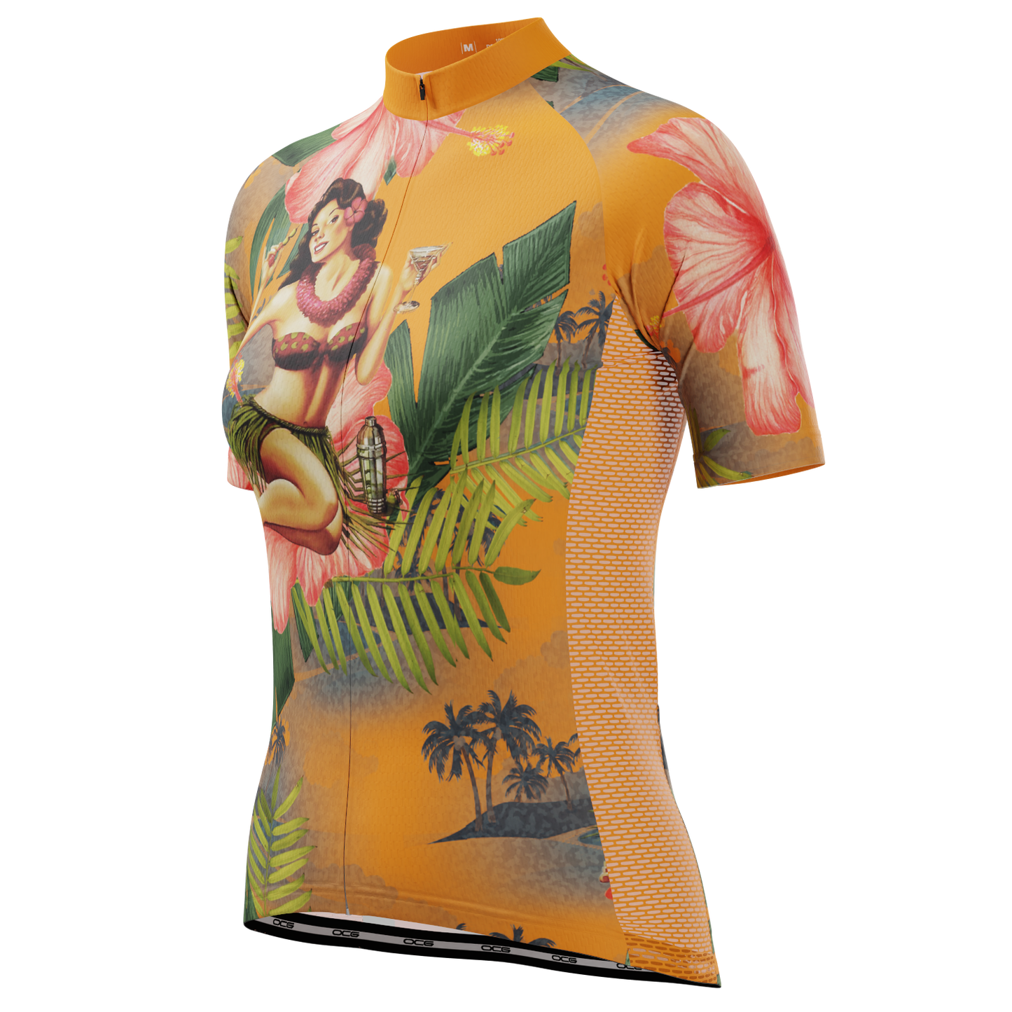 Women's Aloha Flowers Short Sleeve Cycling Jersey