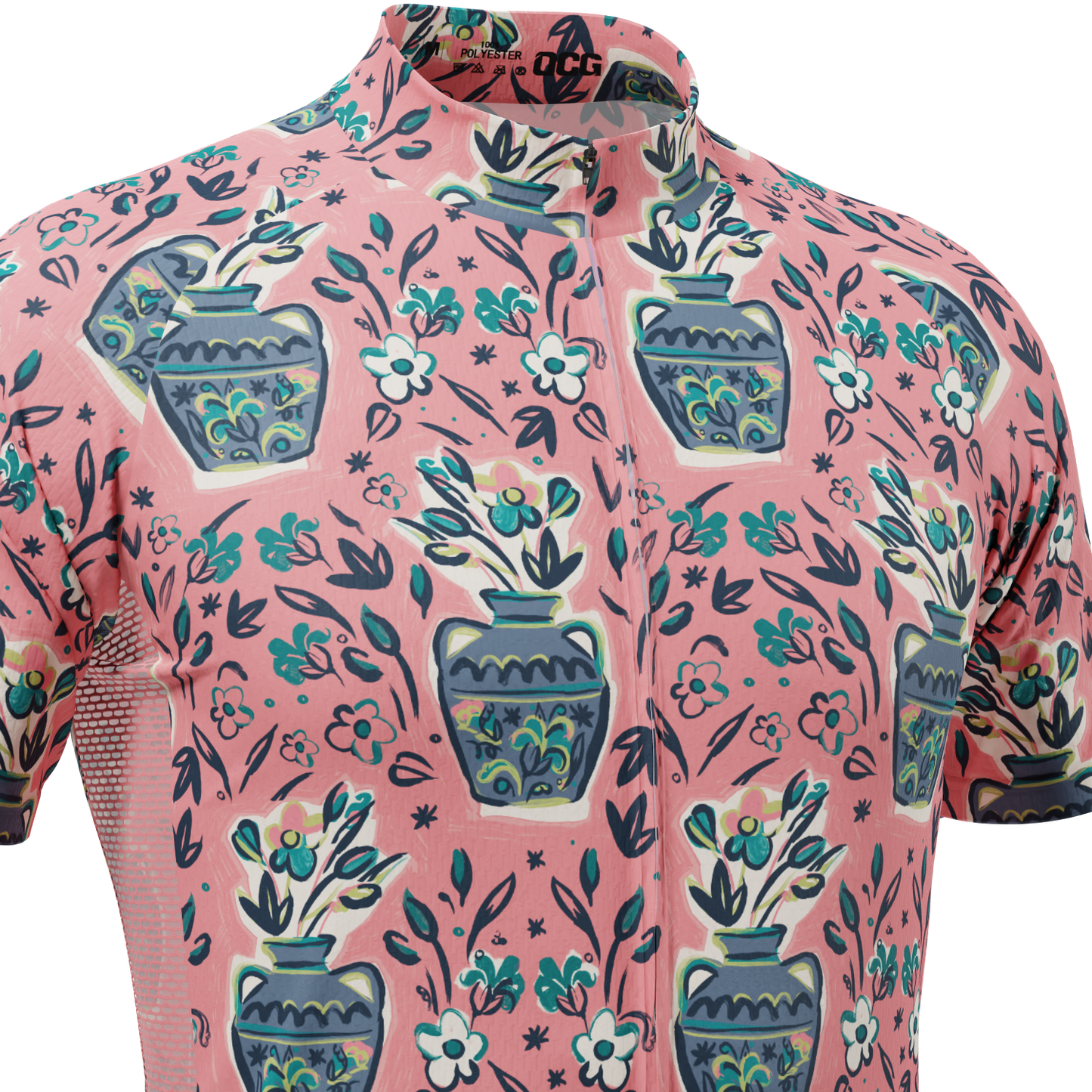 Men's Vases & Flowers Short Sleeve Cycling Jersey