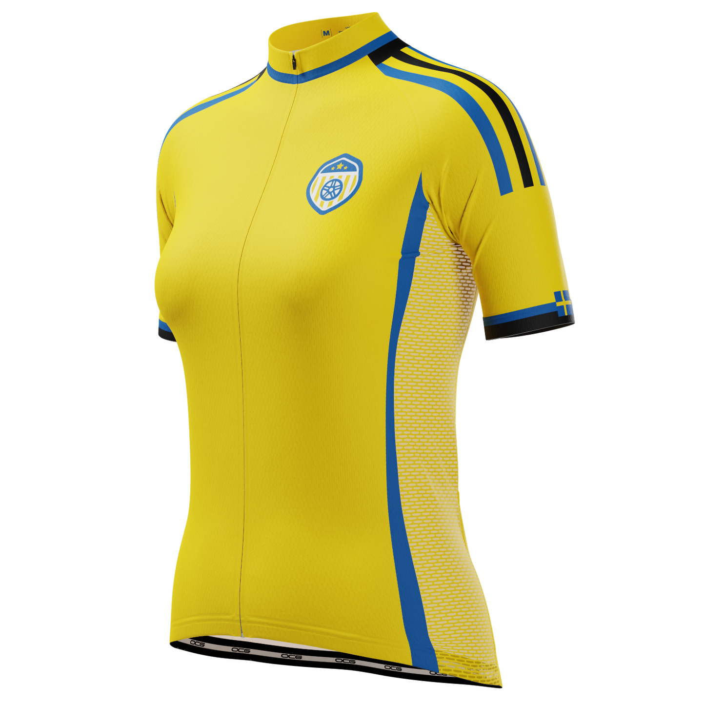 Women's Sweden Soccer Short Sleeve Cycling Jersey