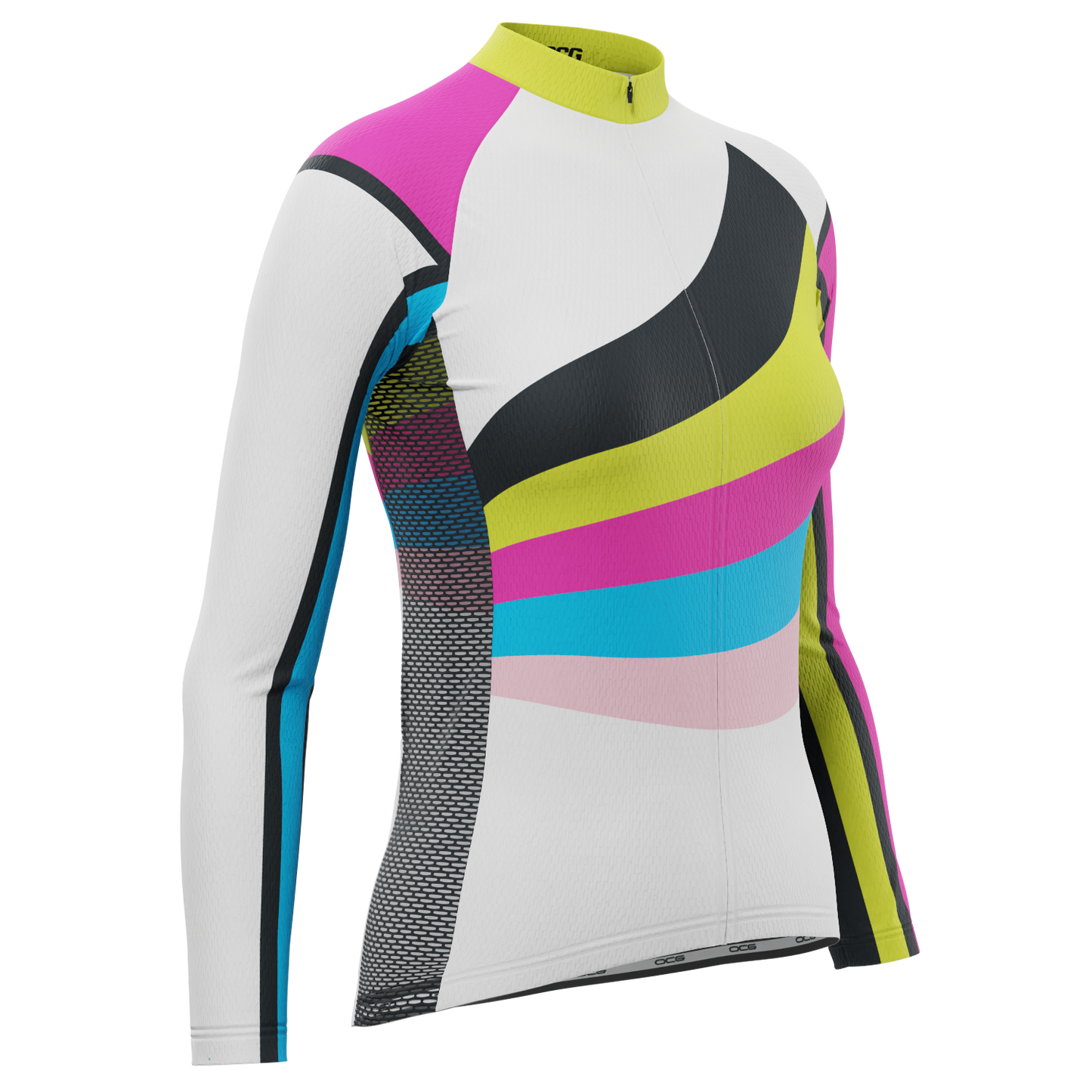 Women's Rainbow Swirl Long Sleeve Cycling Jersey