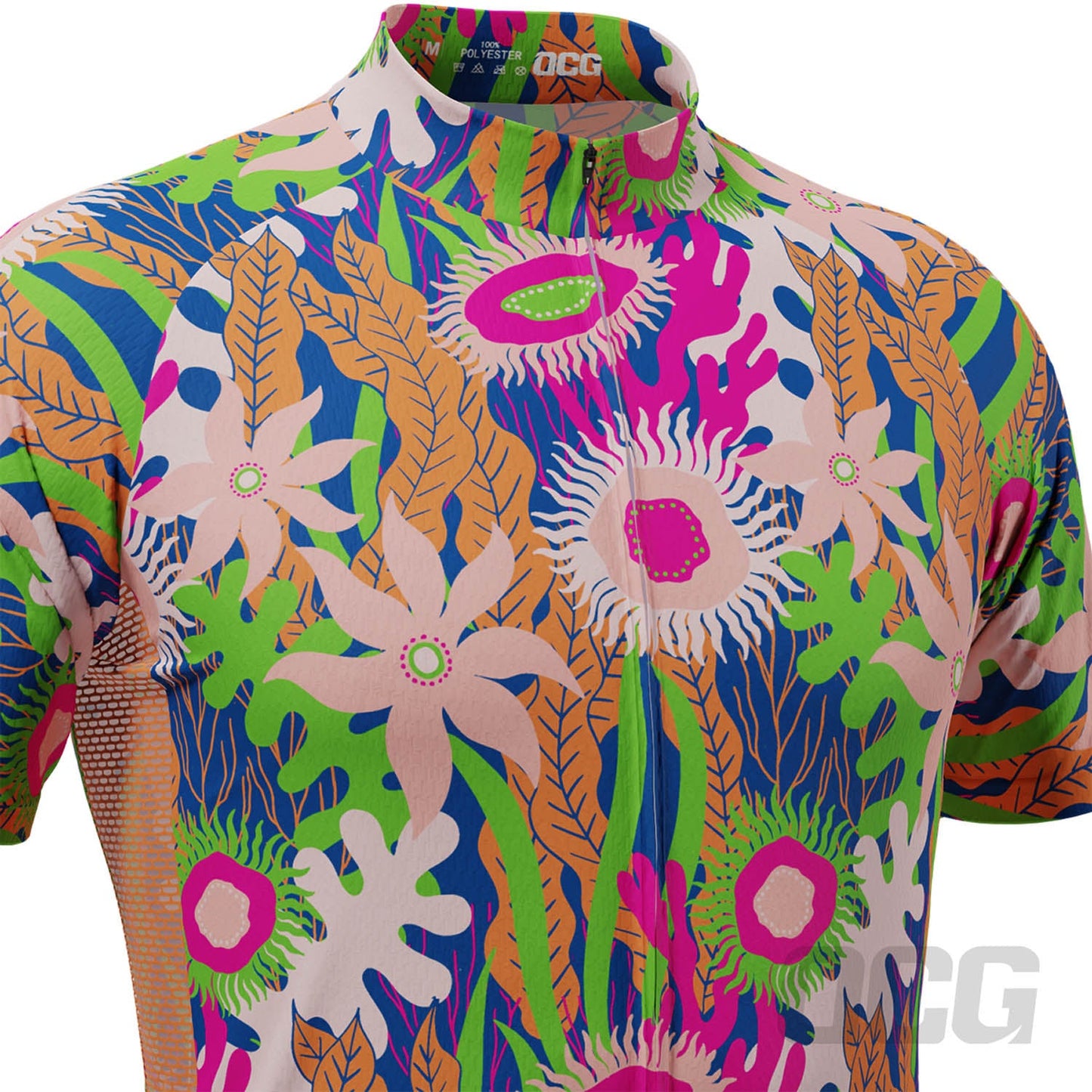 Men's Aquatic Plantlife Short Sleeve Cycling Jersey