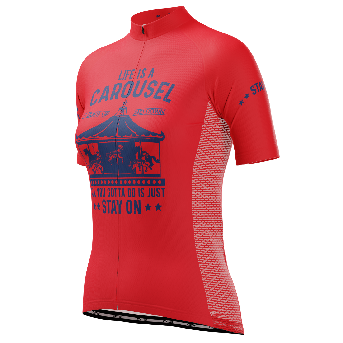 Women's Life Is Like A Carousel Short Sleeve Cycling Jersey