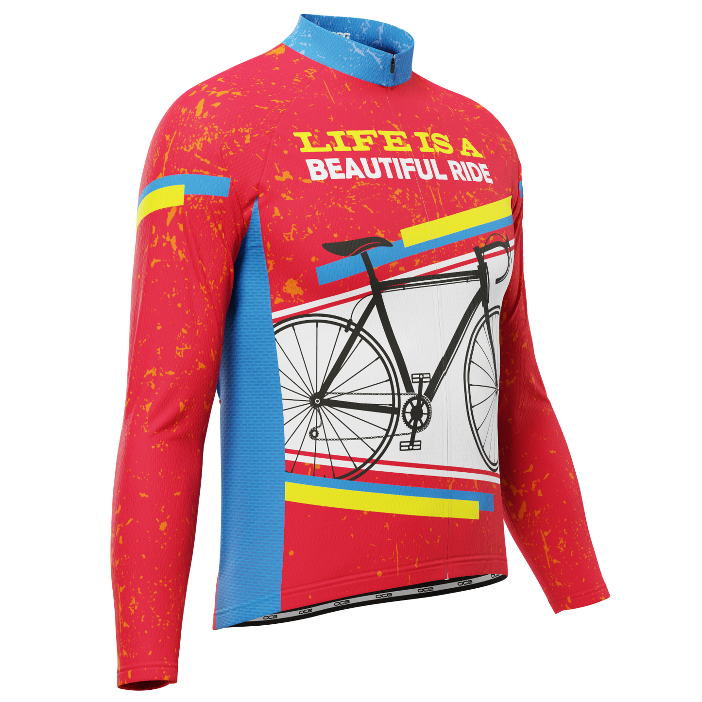 Men's Life is a Beautiful Ride Long Sleeve Cycling Jersey