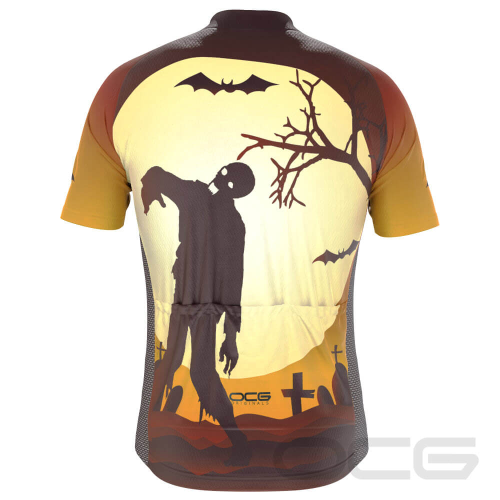Men's Zombie Graveyard Short Sleeve Cycling Jersey